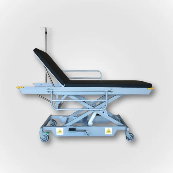Height adjustable MRI stretcher